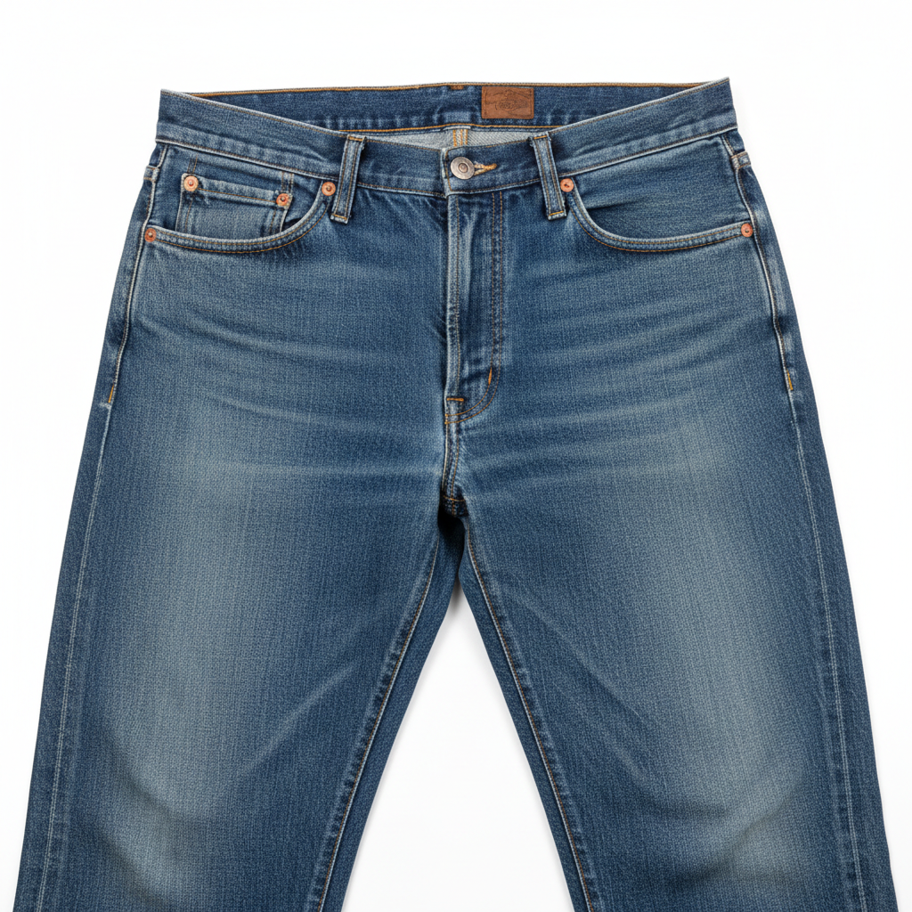 Classic blue denim jean trousers